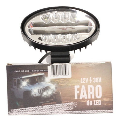 Faro Led Ovalado 90w Spot Blanco Flash Azul Rojo El Par 1