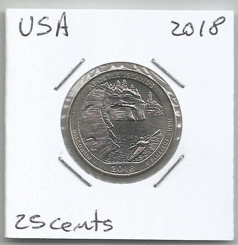 Musa75 Estados Unidos 25 Cents 2018 Islas Apostle  S/c #2 0