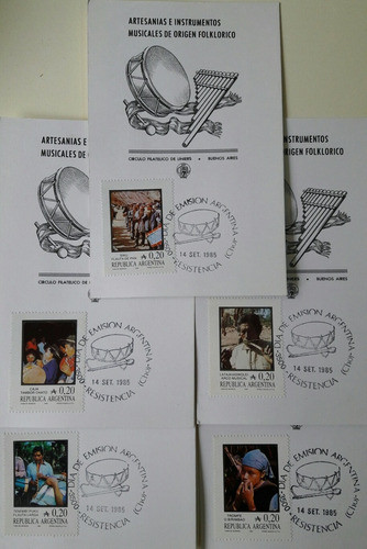 5 Tarjetas Instrumentos Musicales De Origen Folklórico 0