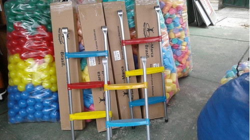 Escada Para Trampolim  Com 3 Degraus Com 92cnt  De Altura 1