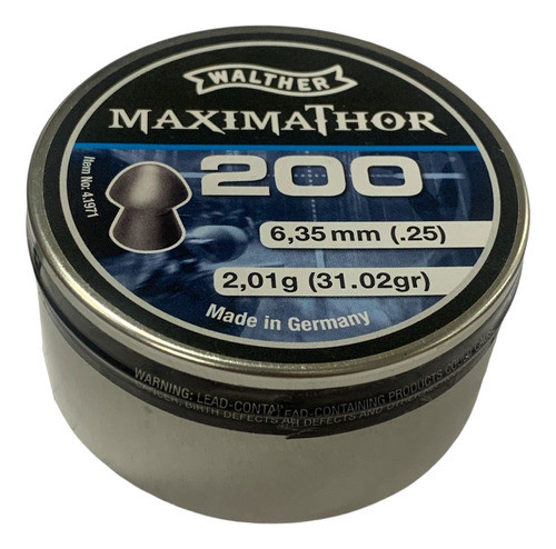 Balines Walther Maximathor 6,35 Mm 31gr X 600 Unidades 1