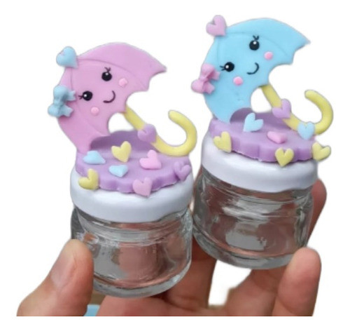 Souvenirs Lluvia De Amor En Porcelana Fria. Frascos Vidrio 0