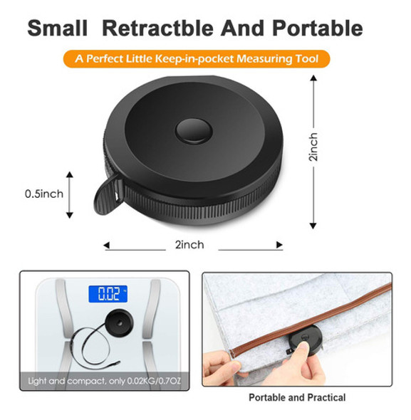 Cinta Métrica Retráctil De 152cm Para Medidas Corporales 1 Cinta Métrica Retráctil De 152cm Para Medidas Corporales 1