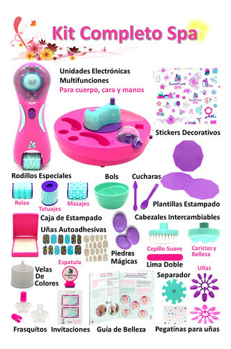 Set Spa De Belleza Manicura Pedicura Juego Juguete Niña Real 1