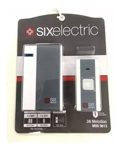 Timbre Inalámbrico A Pila 36 Melodías Sixelectric Por 5 Unid 1
