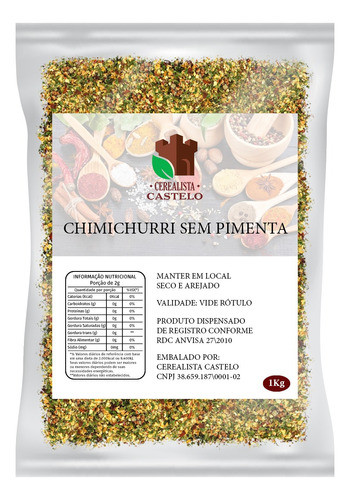 Chimichurri S/ Pimenta + Lemon Pepper + Páprica Defumada 1kg 1