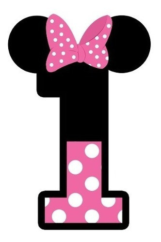 Placa De Elipse Minnie Rosa Aniversário 1 Ano 60 Cm 0