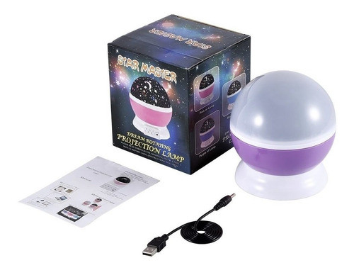 Proyector De Estrellas Velador Giratorio Con Motor Palermo 0