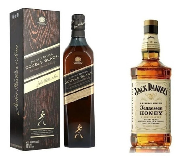 Whisky Jw Double Black 750ml + Jack Daniel´s Honey 750ml 0