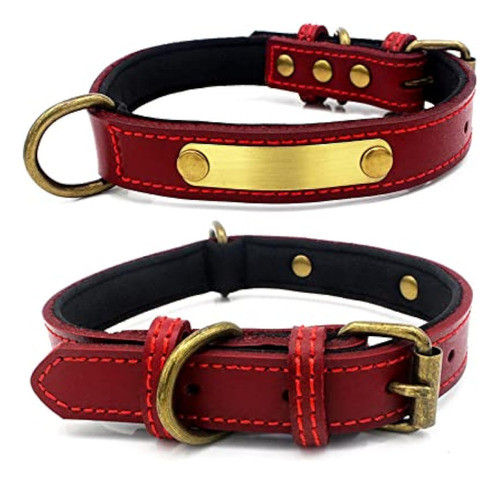 Yonsbox Collar De Cuero Personalizado Para Perro 1
