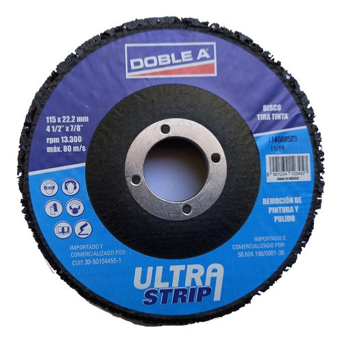 Disco Doble A Ultra Strip 115 Remoción Pintura Óxido Chaupin 0