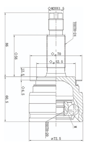 Homocinética Rueda Hyundai I10 2012-2014 1 Homocinética Rueda Hyundai I10 2012-2014 1