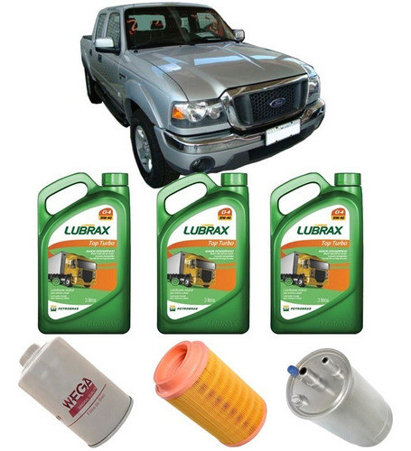 Kit Troca Óleo Lubrax 15w40 Para Ranger 3.0 Diesel 2008-2011 0
