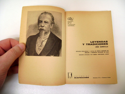Leyendas Y Tradiciones Jose Zorrilla Kapelusz Golu Boedo 1