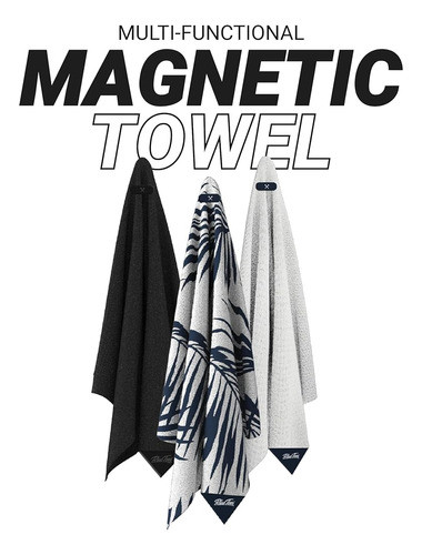 Blue Tees Golf - 4 En 1 Magnetic & Clip Cart O Bag Towel - P 1