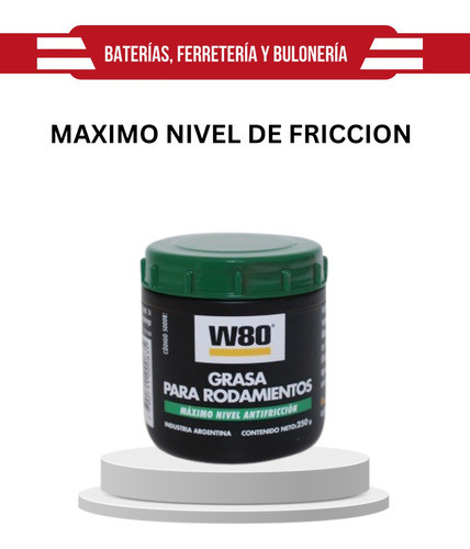 Grasa Para Rodamientos W80  100grs 1