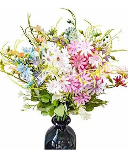 6 Paquetes De Flores Artificiales De Margaritas Plantas Fals 0