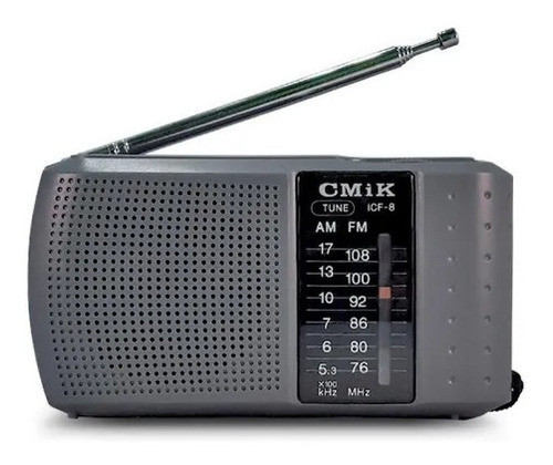 Radio Portatil Con Am Fm Parlante Para Auricular Cmik Icf-7 1