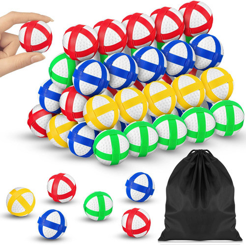 Simgoing 60 Piezas Pelotas Golf Adhesivas Diana Dardos Tela, 0