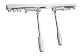Riel Europeo Para Cortina Con Ruedas Completo X 2,60 Mts 1