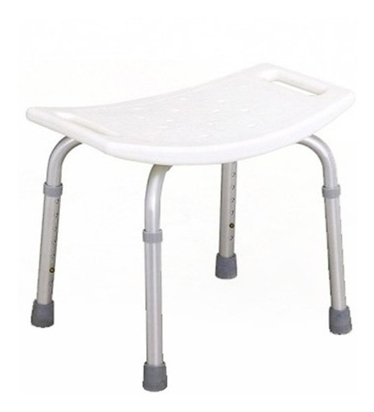 Banqueta Ducha Baño De Aluminio Regulable Con Manijas 0