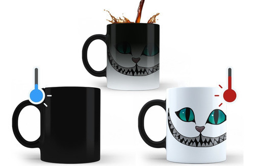 Gato Cheshire Sonrisa Alicia Taza Magica Tu Propio Estilo 0