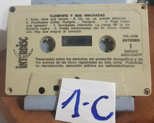 Clemente - Clemente Y Sus Hinchadas Cassette Sin Tapa 0