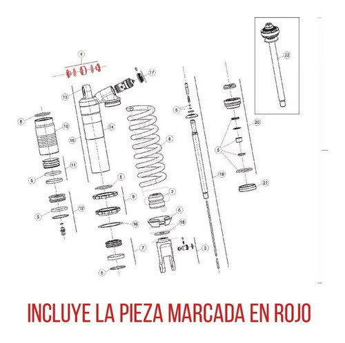 Bujes Amortiguador Trasero Superior Te 610 1