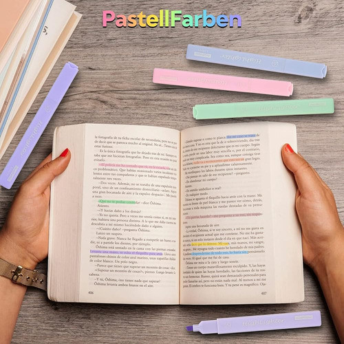Resaltadores Estéticos Livdeal 8 Colores, Ancho De Línea De 1