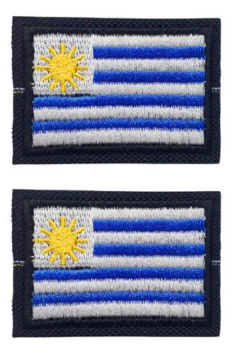 Aplique Bandera De Uruguay Parche Bordado Termoadhesivo 0