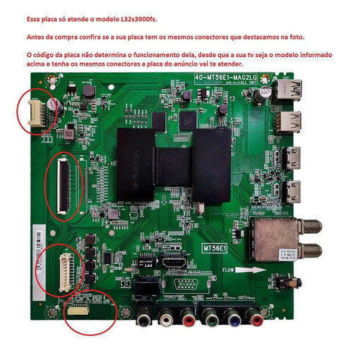 Placa Principal 32s4900 L32s4900s 40-mt56e1-mag2LG Nova 1