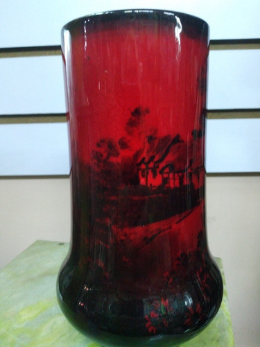 Florero Royal Doulton ' Flambe ' Impecable 0