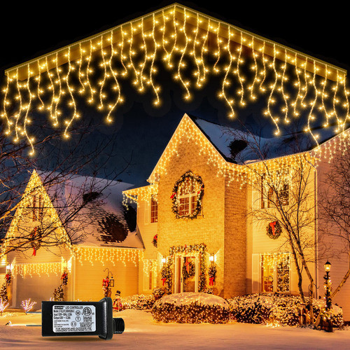 Gylefy Luces De Navidad Para Exteriores, Luces De Carambano 0