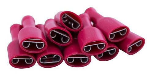 Terminales Preaislados Rojo 0.25-1.5mm Pala Hembra Pack X 10 0