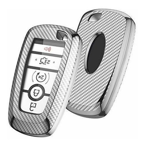 Funda Para Control De Llave Remota Ford 2017-2019 Plateada 0