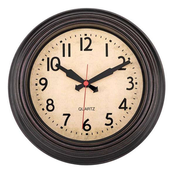 Reloj De Pared Foxtop De 9 Pulgadas, Reloj De Pared De Bronc 0