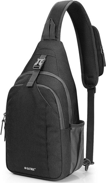 Mochila De Senderismo Una Tira Impermeable Negra G4free 0 Mochila De Senderismo Una Tira Impermeable Negra G4free 0
