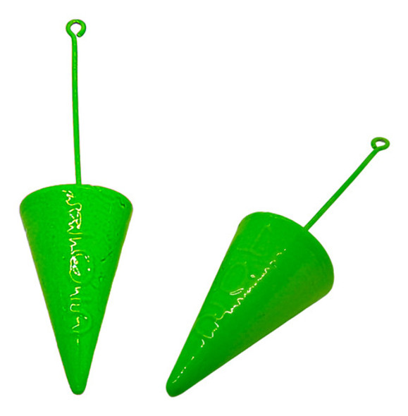 Chumbada Colorida Cone - Chumbo Com Haste - Verde - 125g 0