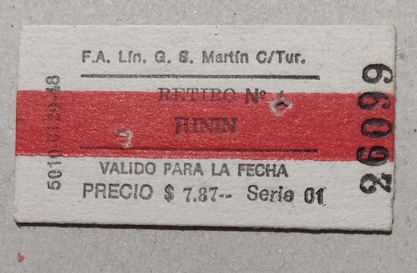 Boleto De Tren De Estación Retiro A Estación Junín 0