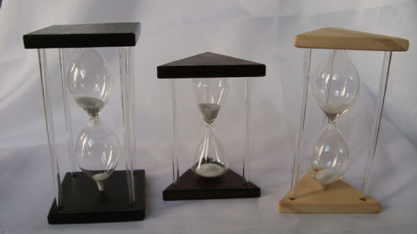 Reloj De Arena 1' 2' 3' 4' 5', Casas De Tè, Souvenir, 12/13 Cm. X 7 Cm. 1