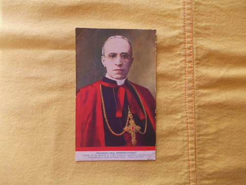 383- Monseñor E. Pacelli Recuerdo Estadia Bs. As.   1934 0