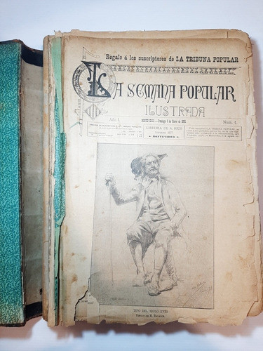 Antiguo Períodico La Semana Popular 52 Ejemplares Ro 1599 0