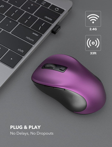 Trueque Mouse Inalambrico Para Laptop, Mouse Ergonomico De 2 1