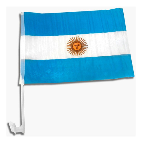Bandera Argentina De 30x45cm Para Auto X10u 0