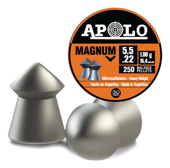 Balines Apolo Magnum Lata X 250 - Cal. 5,5 Mm 0