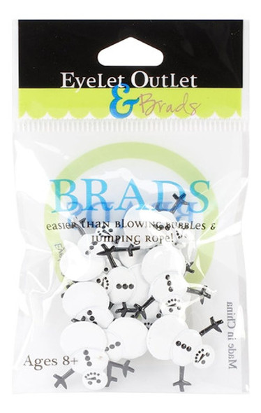 Ojal Outlet Shape Brads, Muñecos De Nieve, Paquete De 12 0