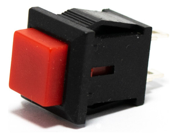Pulsador N Cerrado 14x14mm Cuadrado 1a 250v Rojo Pack X1 0