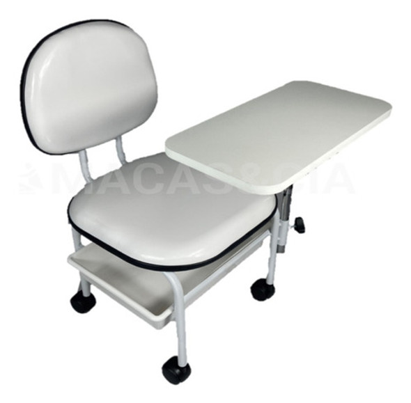 Cadeira Cirandinha Manicure Pedicure + Apoio De Perna Branca 1
