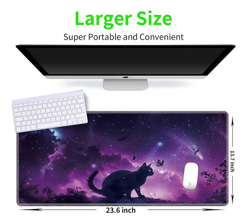 Alfombrilla De Juego Mtg 61x35 Cm Goma Suave Púrpura Galaxia 1