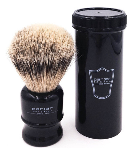 Pincel De Barbear Parker Texugo Silvertip Travbhst P Viagem 0